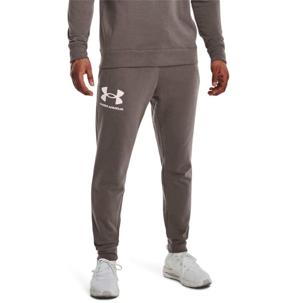 Under Armour Mens Rival Terry Joggers  (176) Fresh Clay / / Onyx White