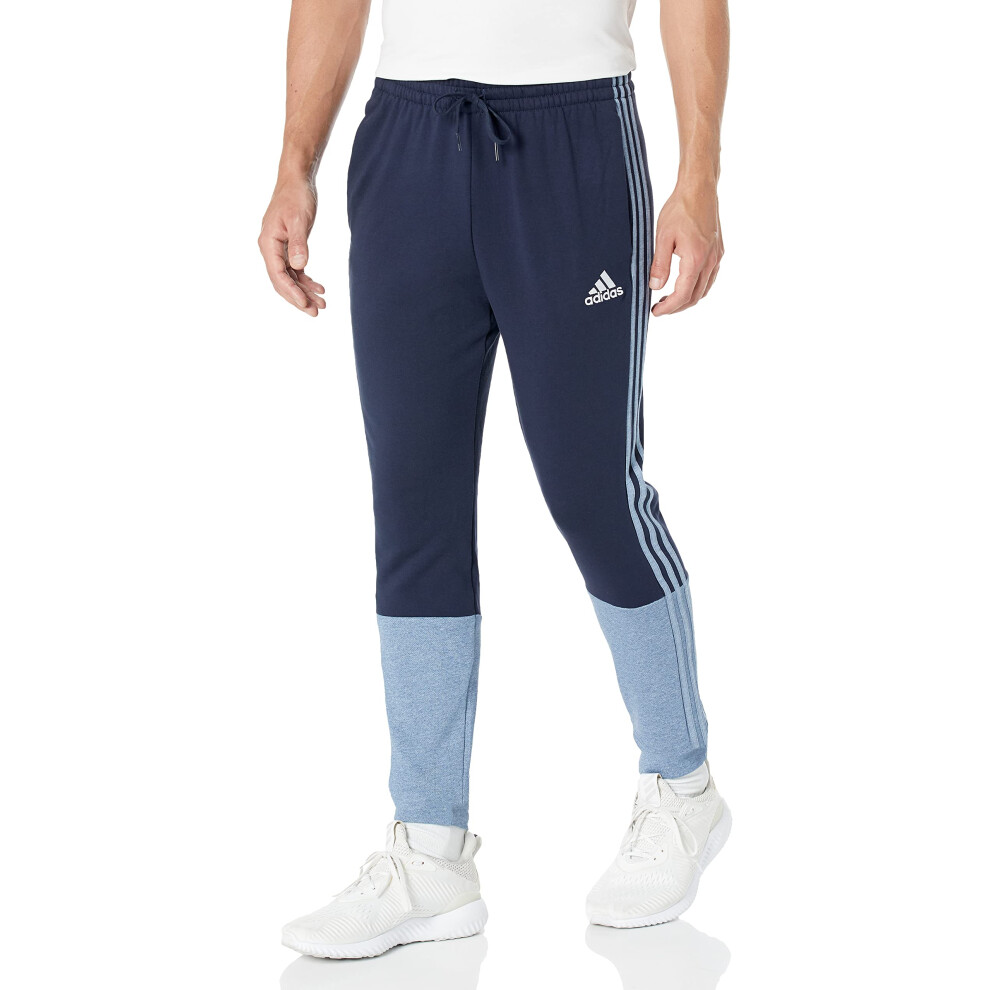 adidas Men's Essentials M?lange French Terry Pants  Ink/Ink Melange  M