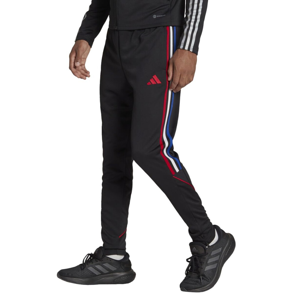 adidas mens Tiro Track Pants  Black/Team Power Red  X-Small US