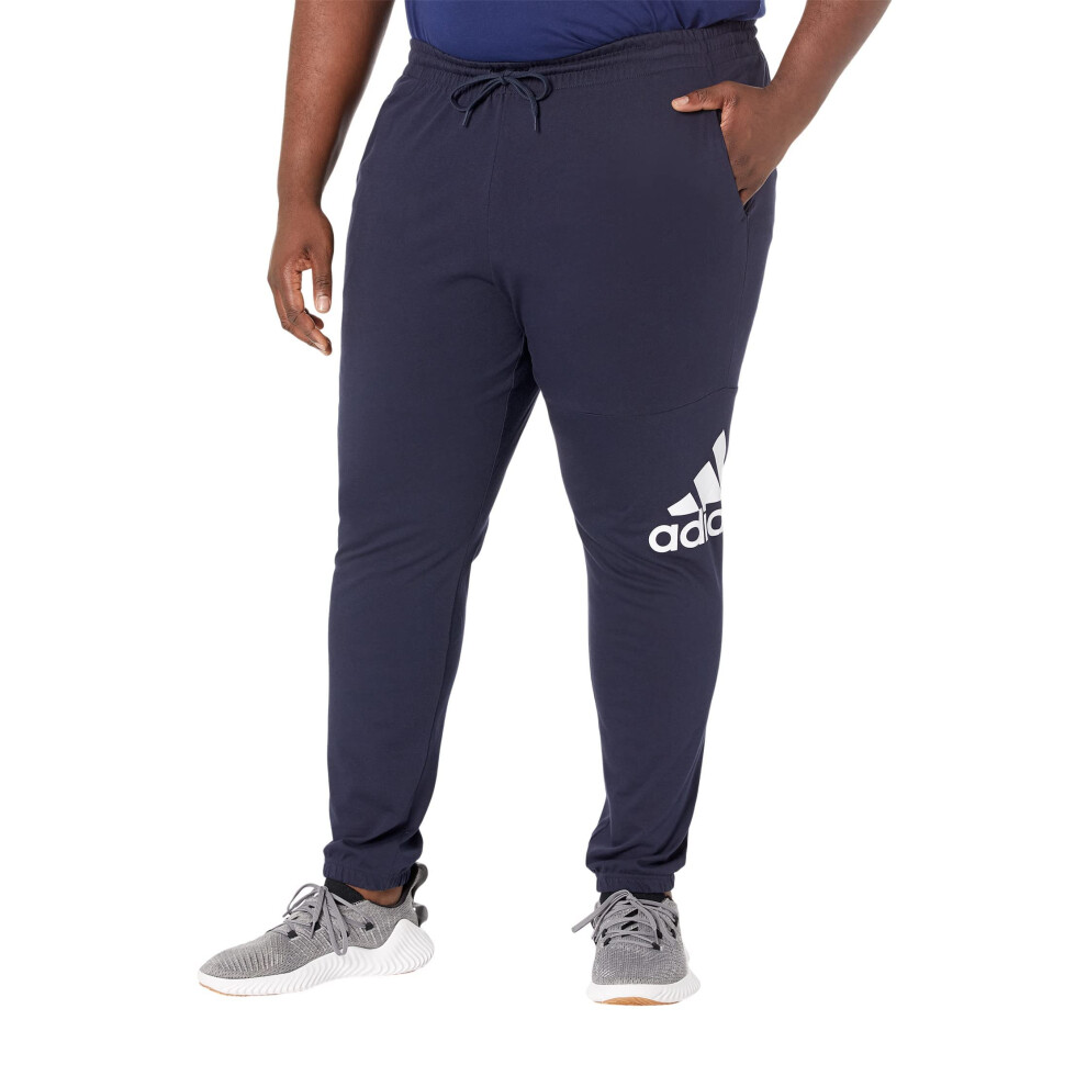 adidas Men's Essentials Single Jersey Tapered Badge of Sport Pants  In