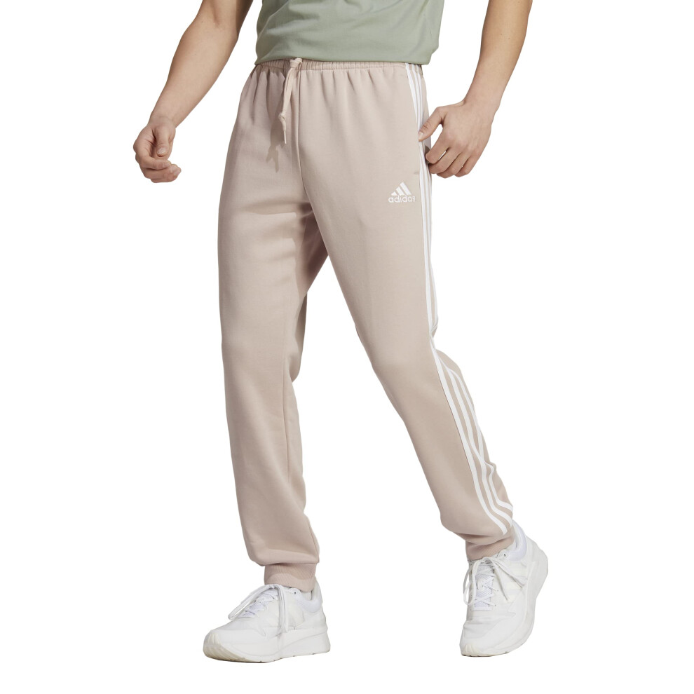 adidas Men's Essentials 3-Stripes French Terry Tapered-Cuff Pants  Won