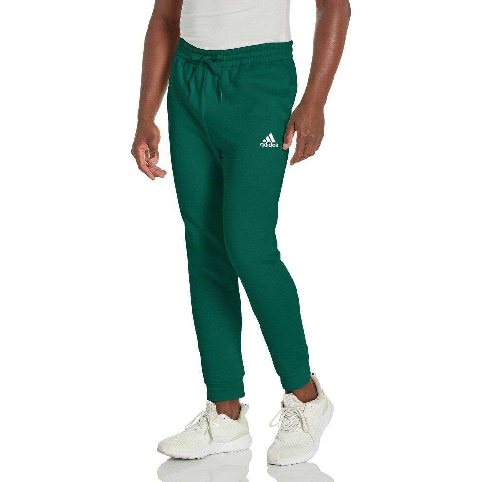 adidas Men's Essentials Fleece Regular Tapered Pants  Collegiate Green