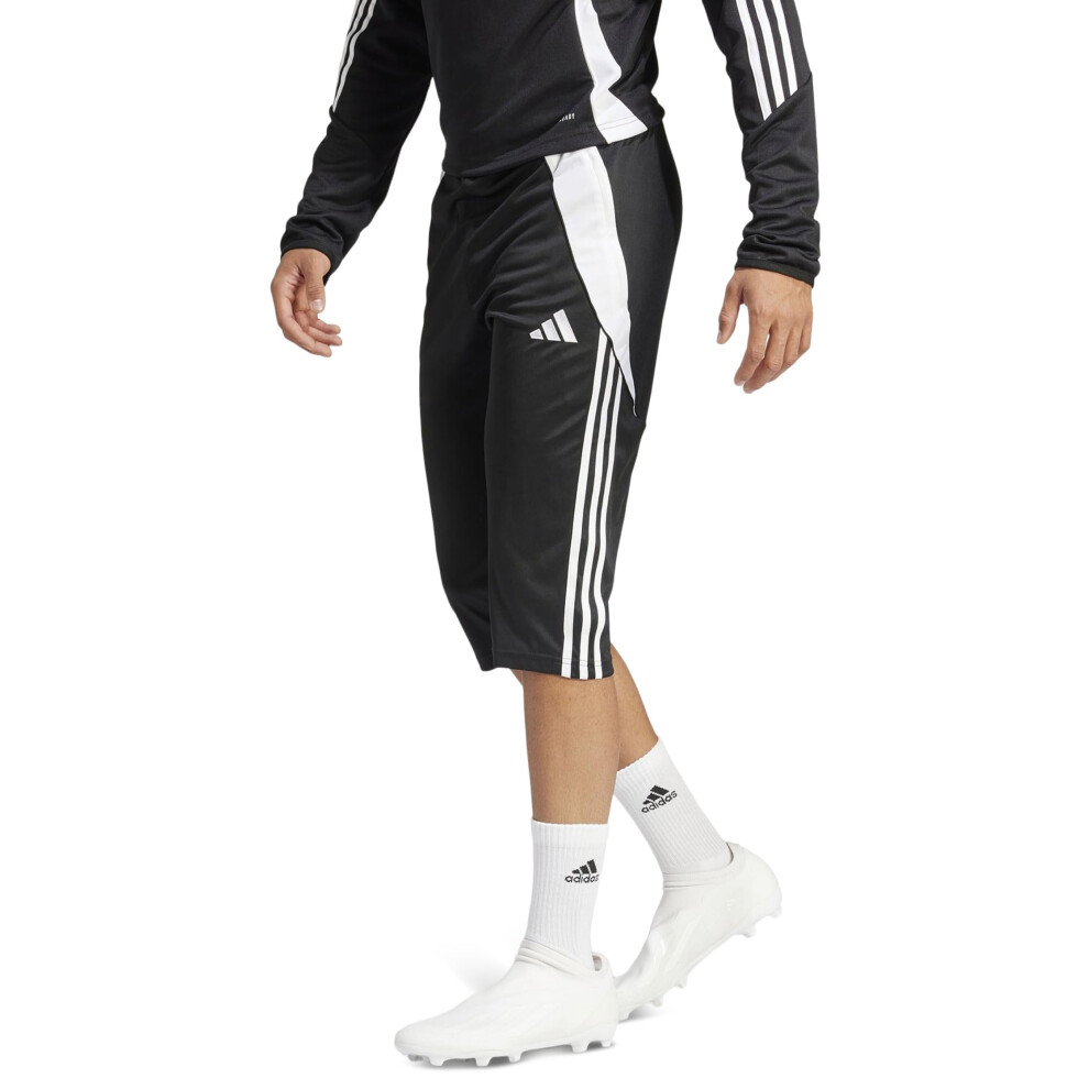 adidas Men's Tall Size Tiro 24 3/4 Pants  Black/White