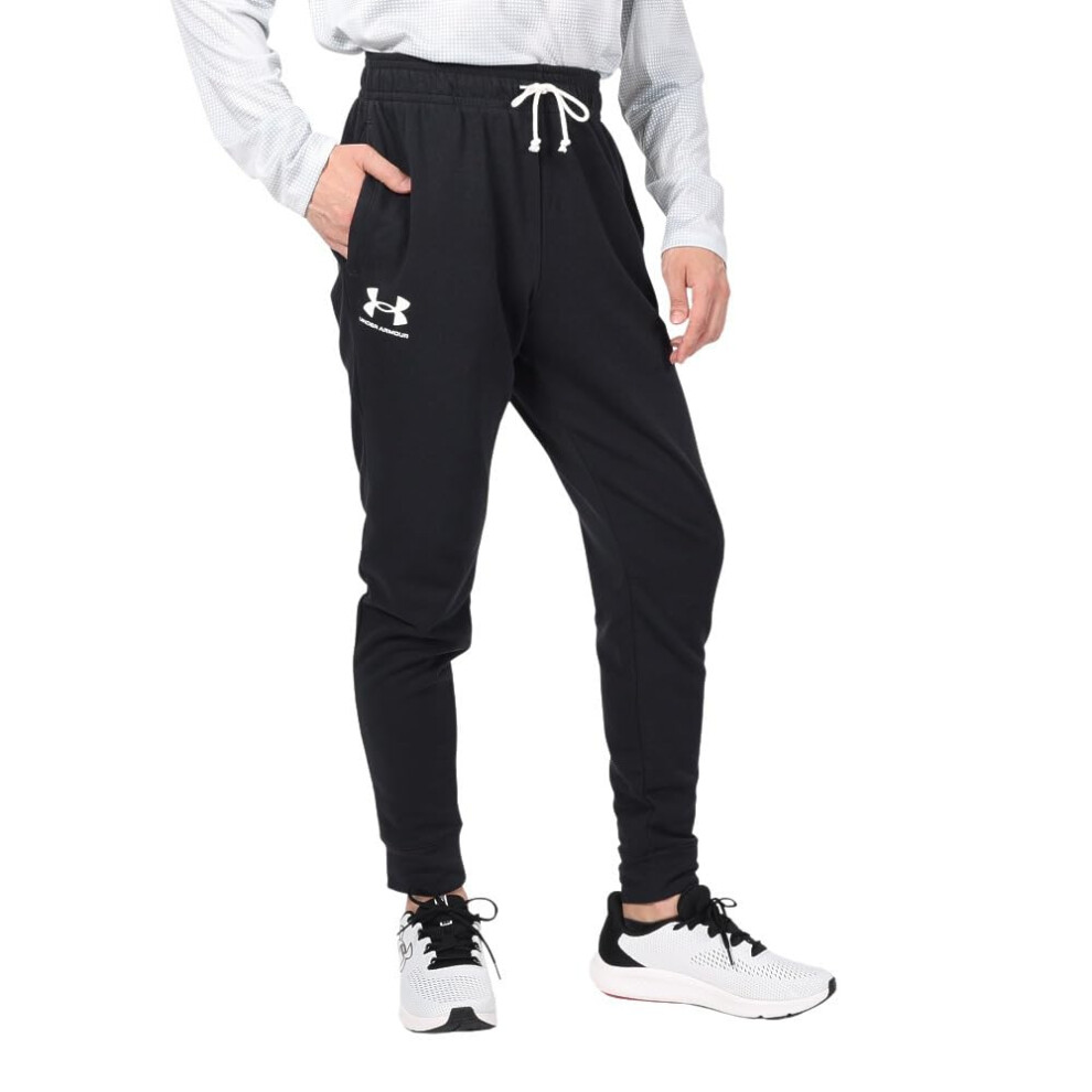 Under Armour Mens Rival Terry Joggers  (001) Black / / Onyx White  3X-