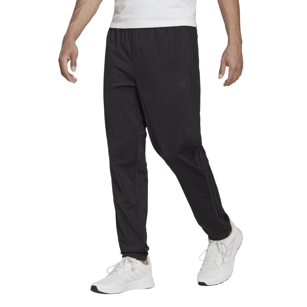 adidas Men's Essentials Warm-Up Slim Tapered 3-Stripes Tracksuit Botto