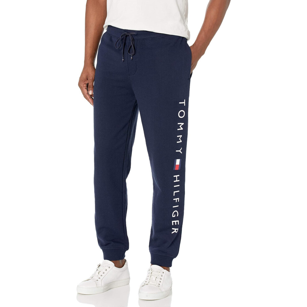 Tommy Hilfiger mens Jogger Sweatpants  Sky Captain Print  Small US