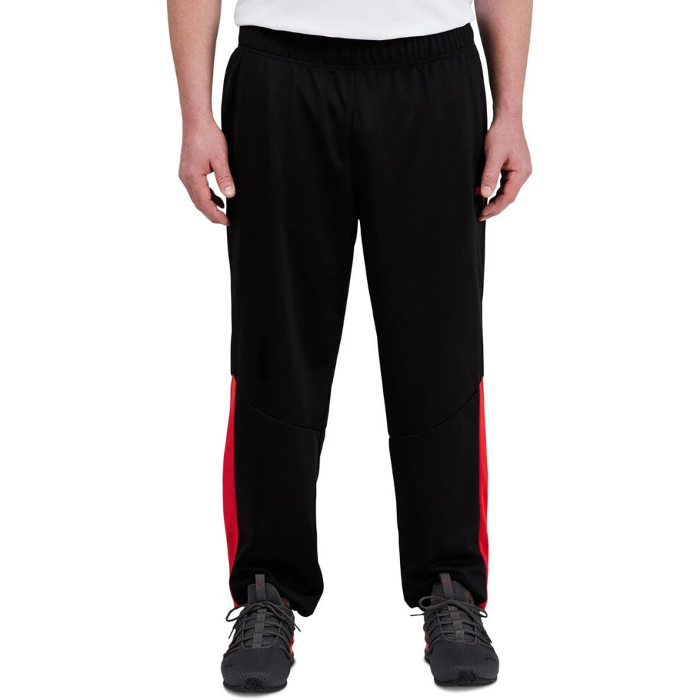 PUMA Men's Contrast Pant 2.0  Black/High Risk Red  4X-Large Big Tall