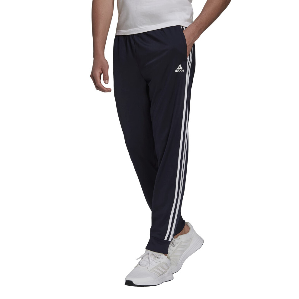 adidas Men's Big Essentials Warm-Up Slim Tapered 3-Stripes Tracksuit B