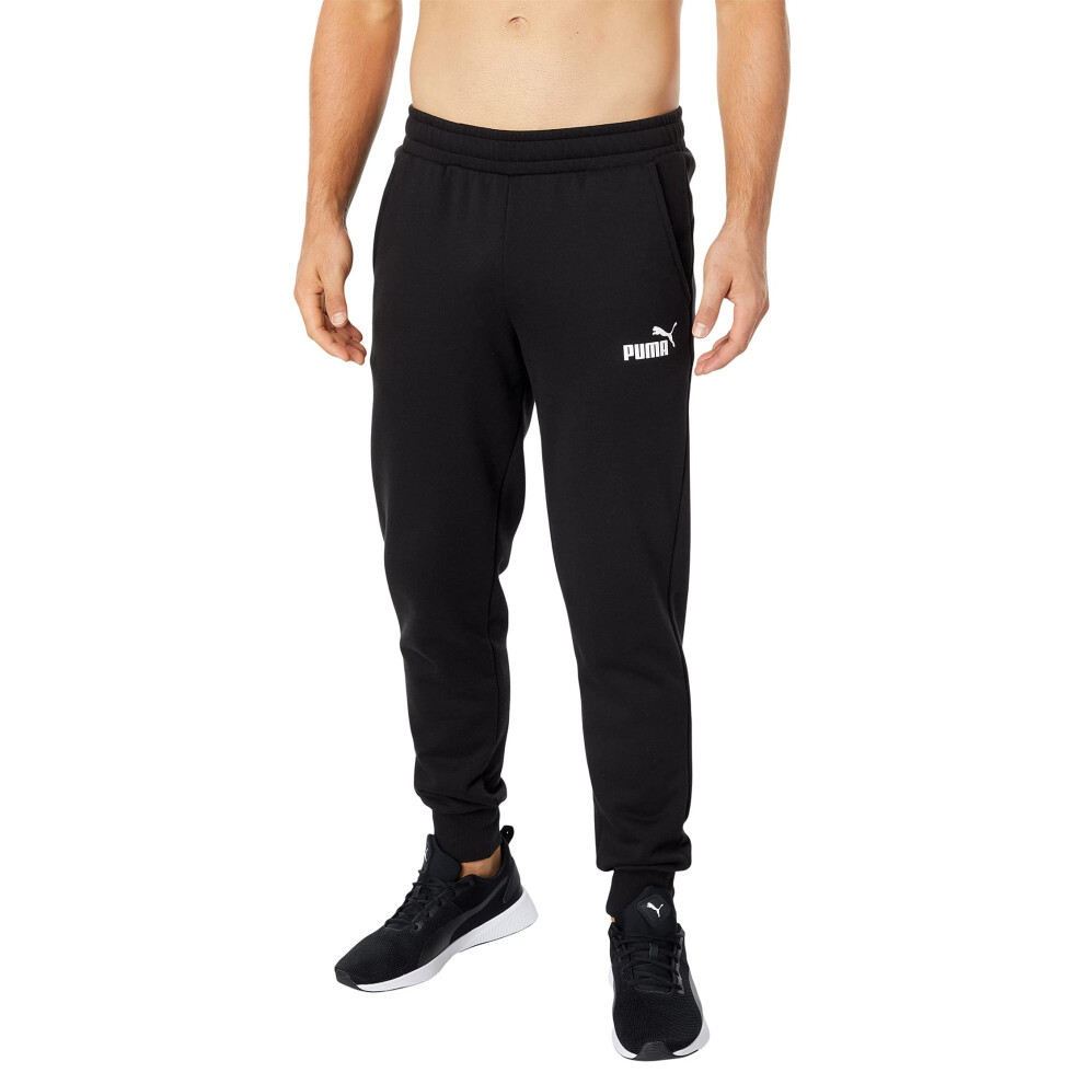 PUMA Men's Essentials Fleece Sweatpants  Cotton Black  X-Large