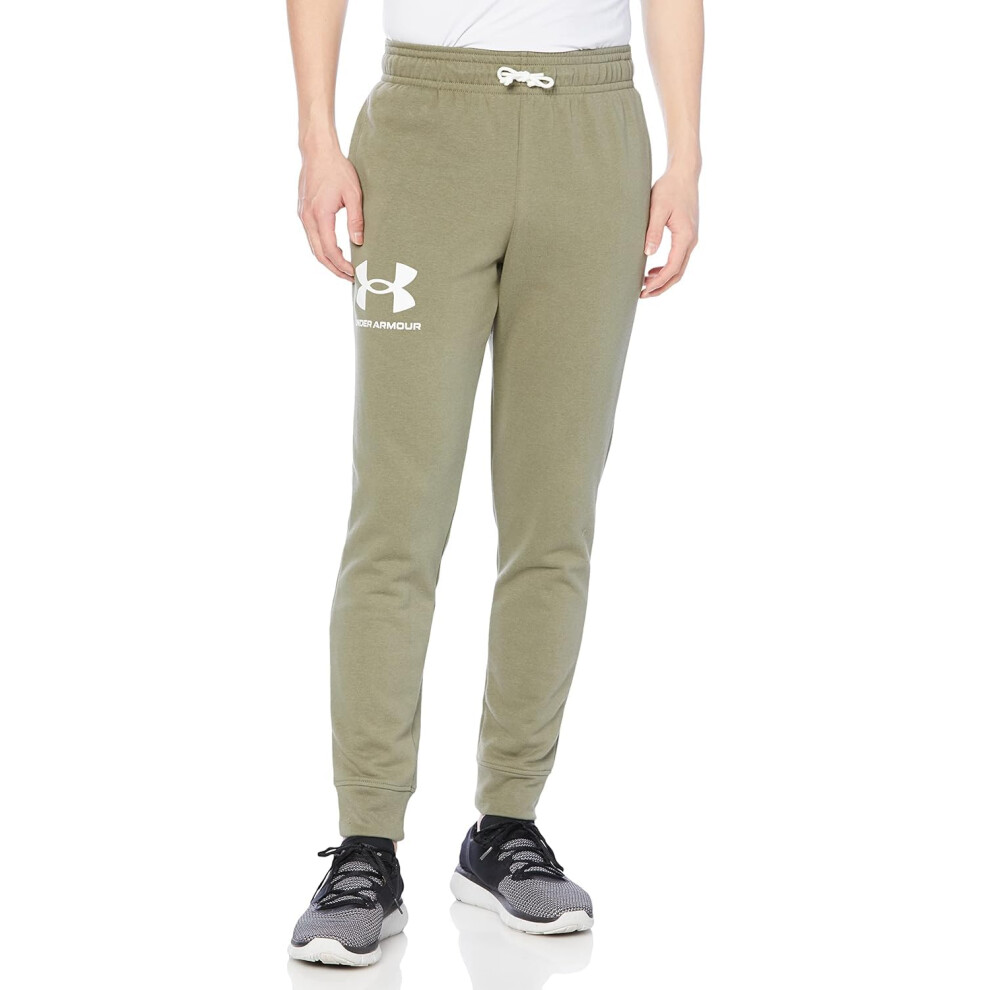 Under Armour Mens Rival Terry Joggers  Tent (361)/Onyx White  Small