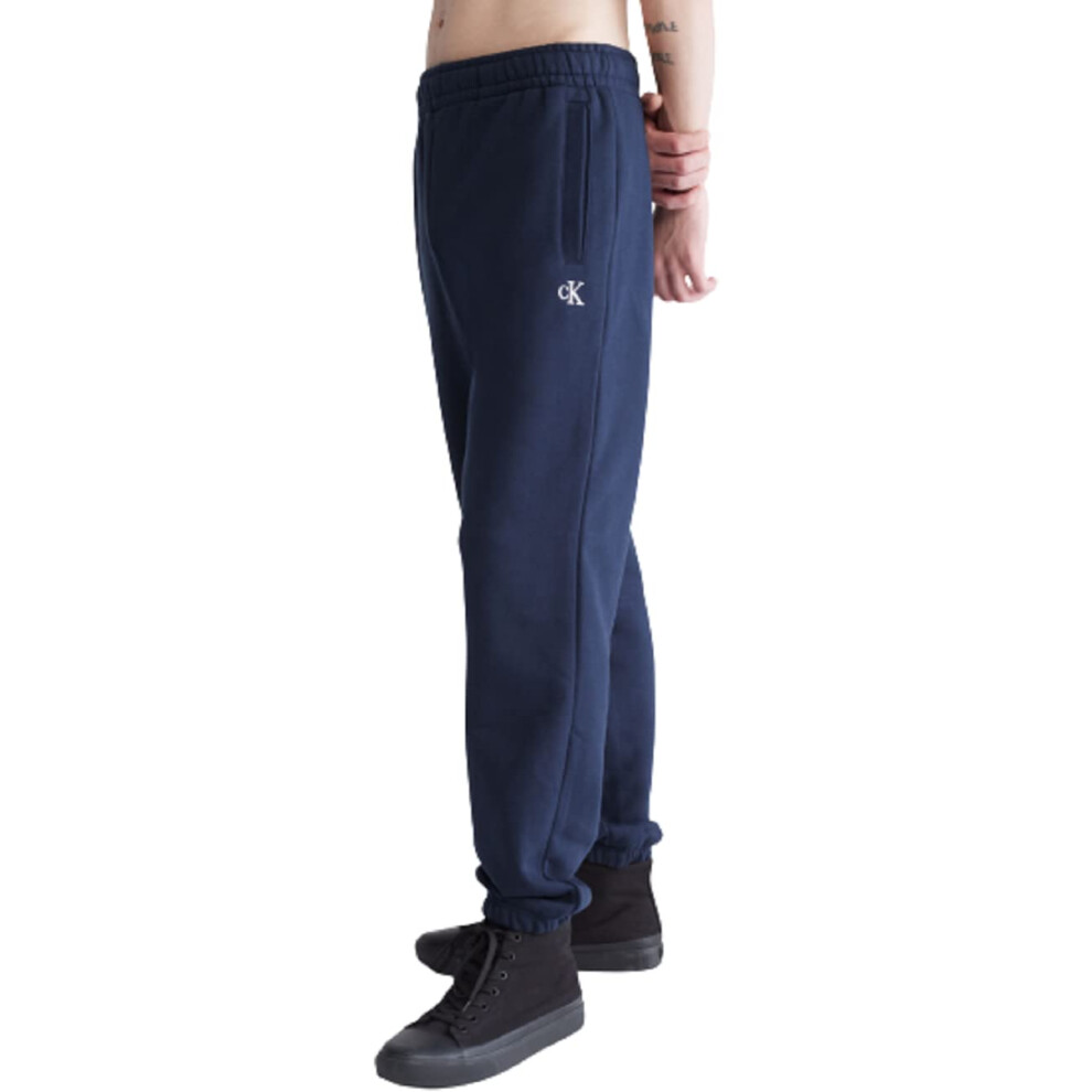 Calvin Klein Men's Monogram Logo Fleece Joggers  Dark Sapphire  X-Larg