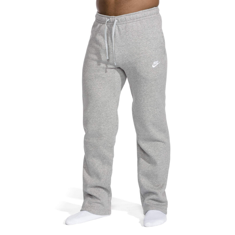 Nike Men's Sportswear Open Hem Club Pants  Dark Grey Heather/White  XX