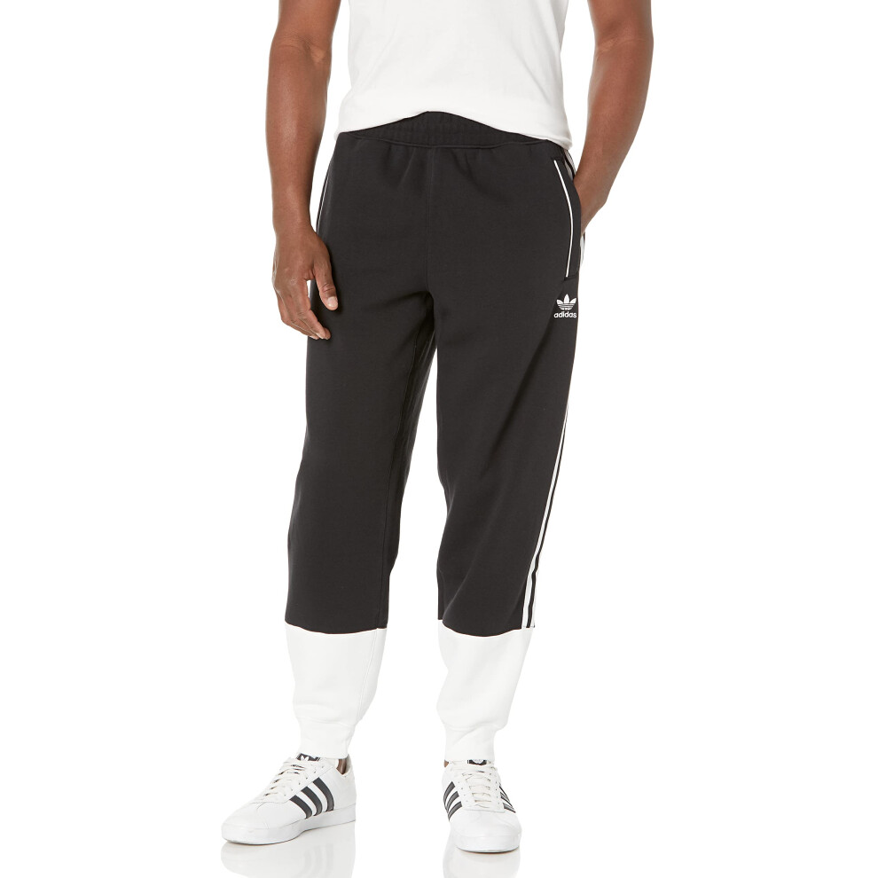 adidas Originals Men's Fleece Superstar Track Pants  Black/White  Medi