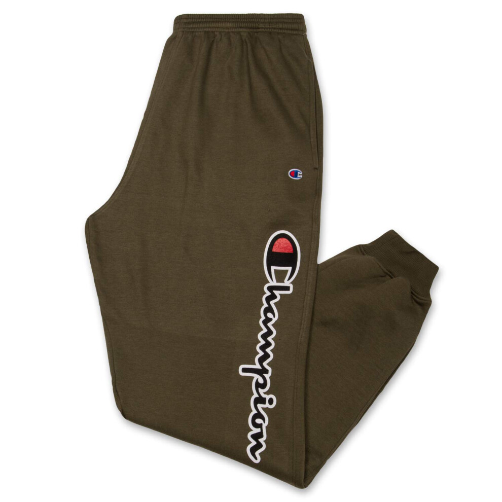 Champion Sweatpants for Men Big and Tall Cotton Fleece Joggers Olive X