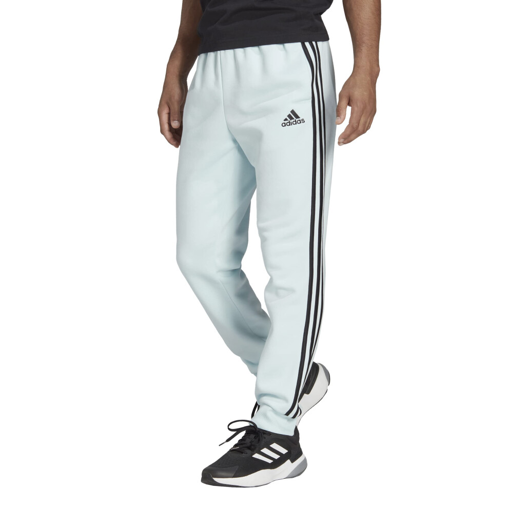 adidas Men's Essentials 3-Stripes French Terry Tapered-Cuff Pants  Alm