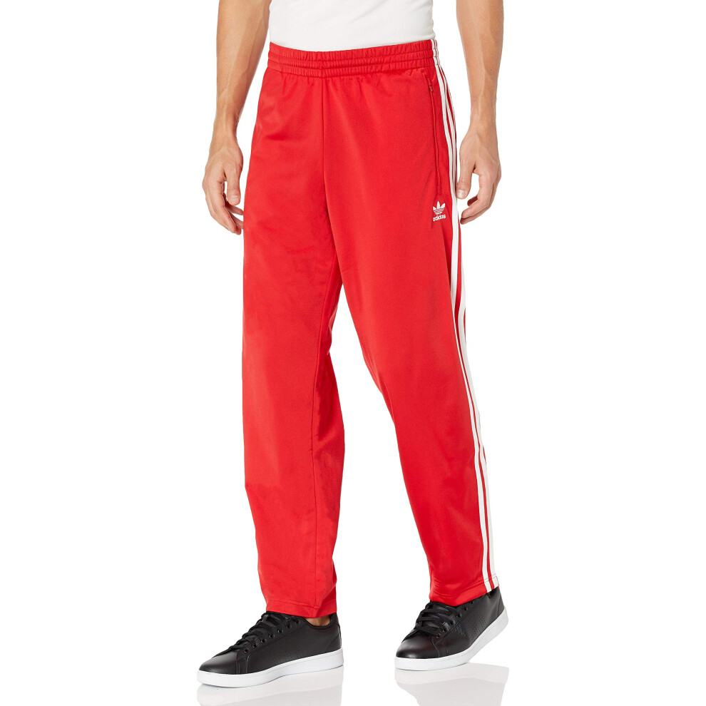 adidas mens Firebird Track Pants  Scarlet White  Small US