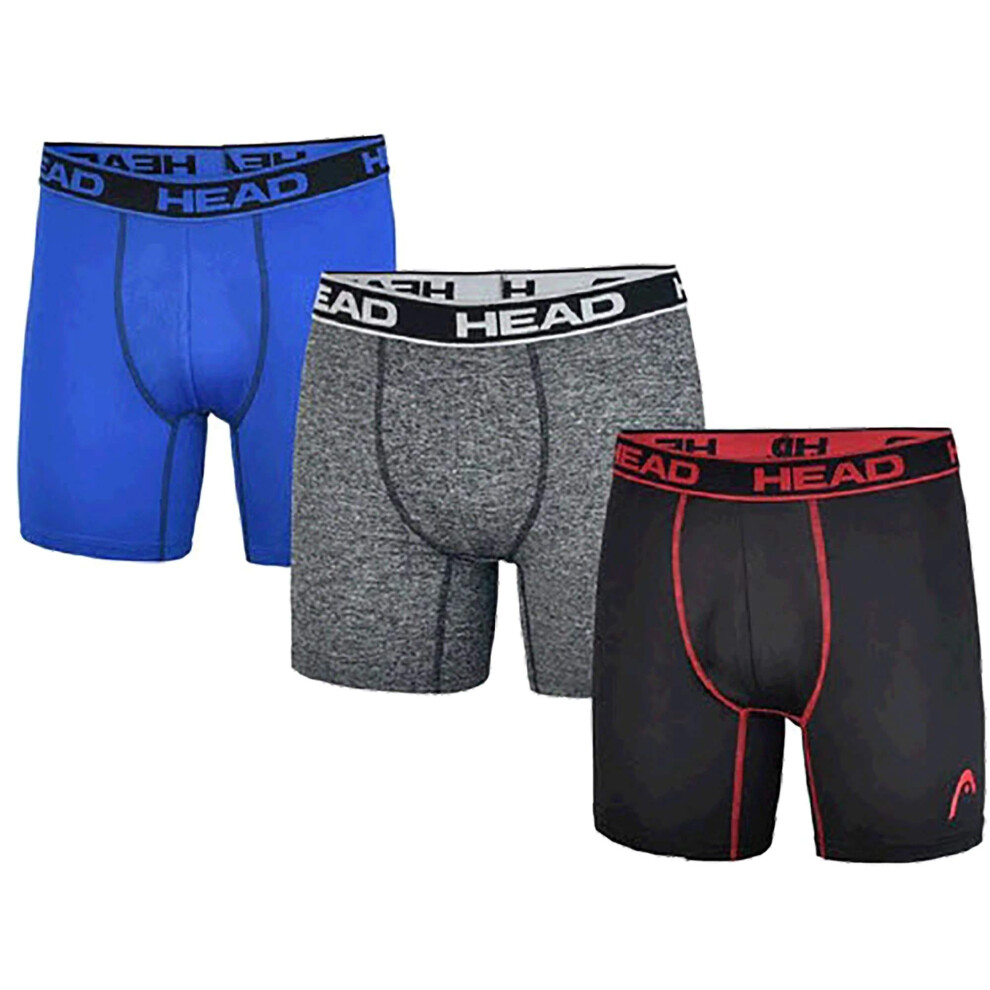 HEAD Mens Performance Boxer Brief - 3-Pack No Fly Underwear Mystery Co