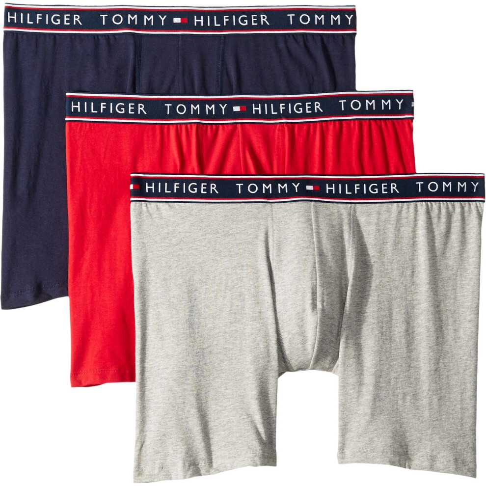 Tommy Hilfiger Men's Cotton Stretch Boxer Brief Multipack  Mahogany  S