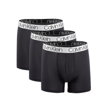 Calvin Klein Calzoncillos tipo bσxer de microfibra para hombre, paquete de 3 (negro (NP2214-001)/negro grande)