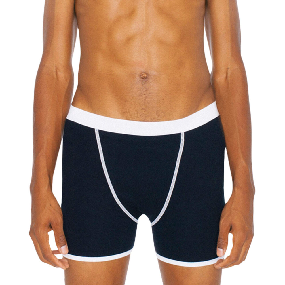 American Apparel Men's Baby Rib Boxer Brief  Black  Small