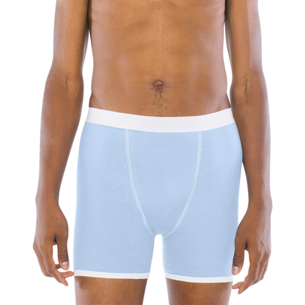 American Apparel Men's Rib Boxer Brief  Baby Blue  Large