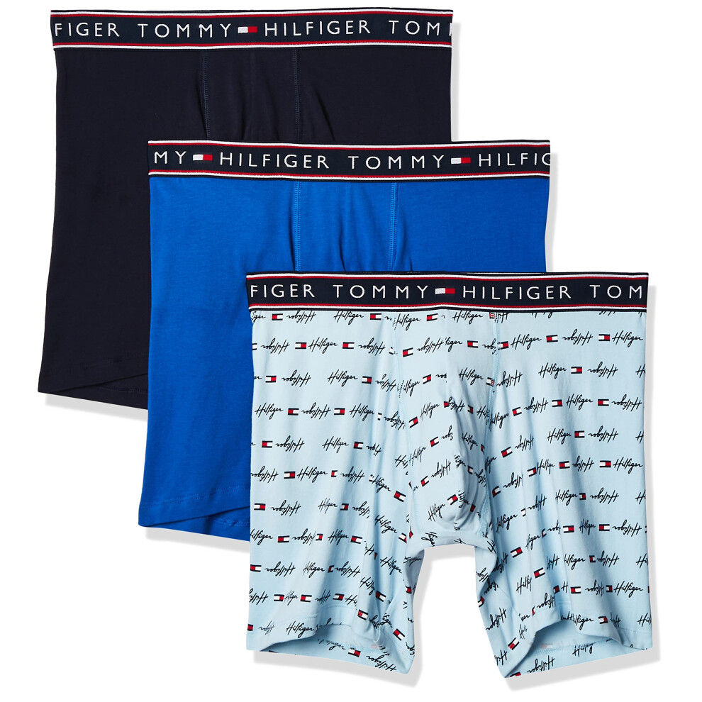 Tommy Hilfiger Men's Underwear Cotton Stretch 3 Pack Boxer Brief  Soft