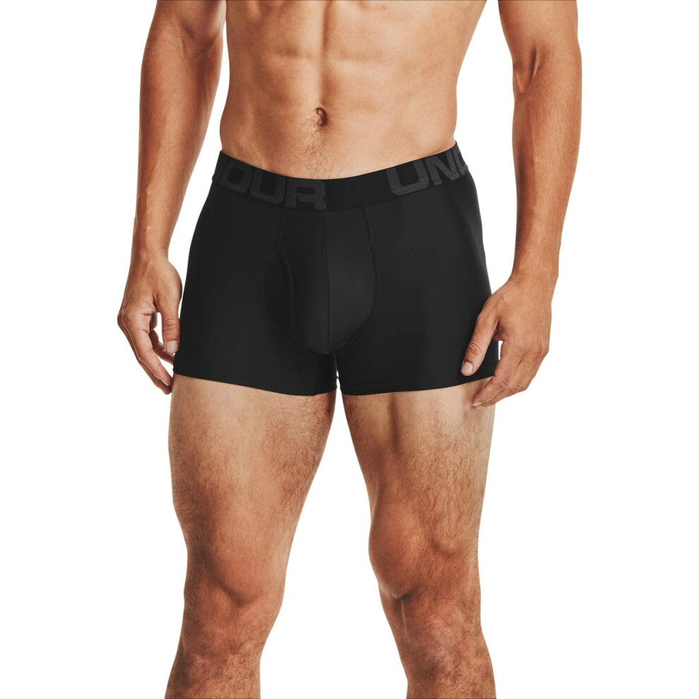 Under Armour mens Tech 3-inch Boxerjock 2-Pack  Black (001)/Black  5X-