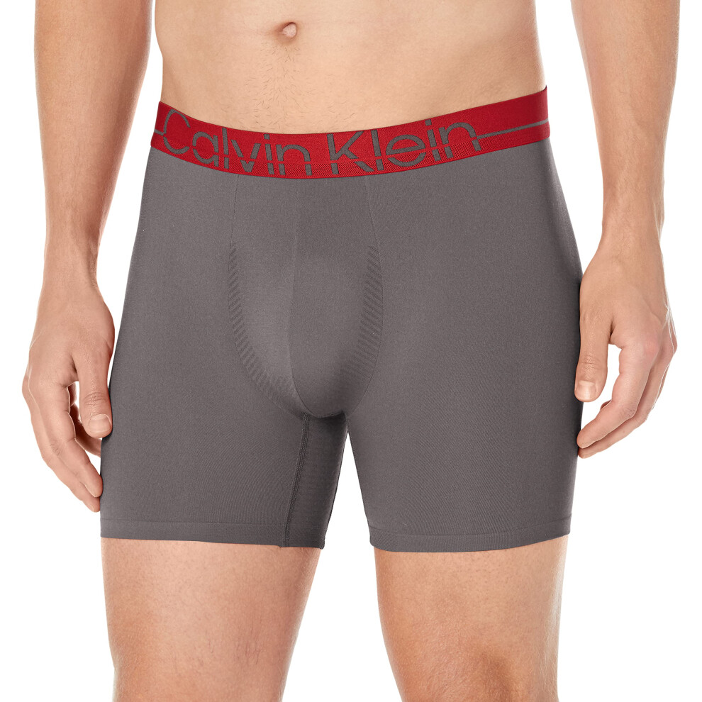 Calvin Klein Men's Techno Minimal Micro Boxer Brief  Grey Sky  Small