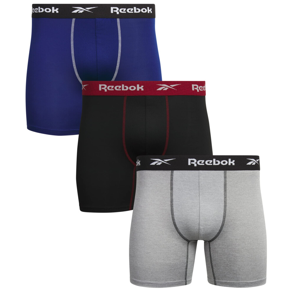 Reebok Men's Underwear - Performance Boxer Briefs (3 Pack)  Size mediu