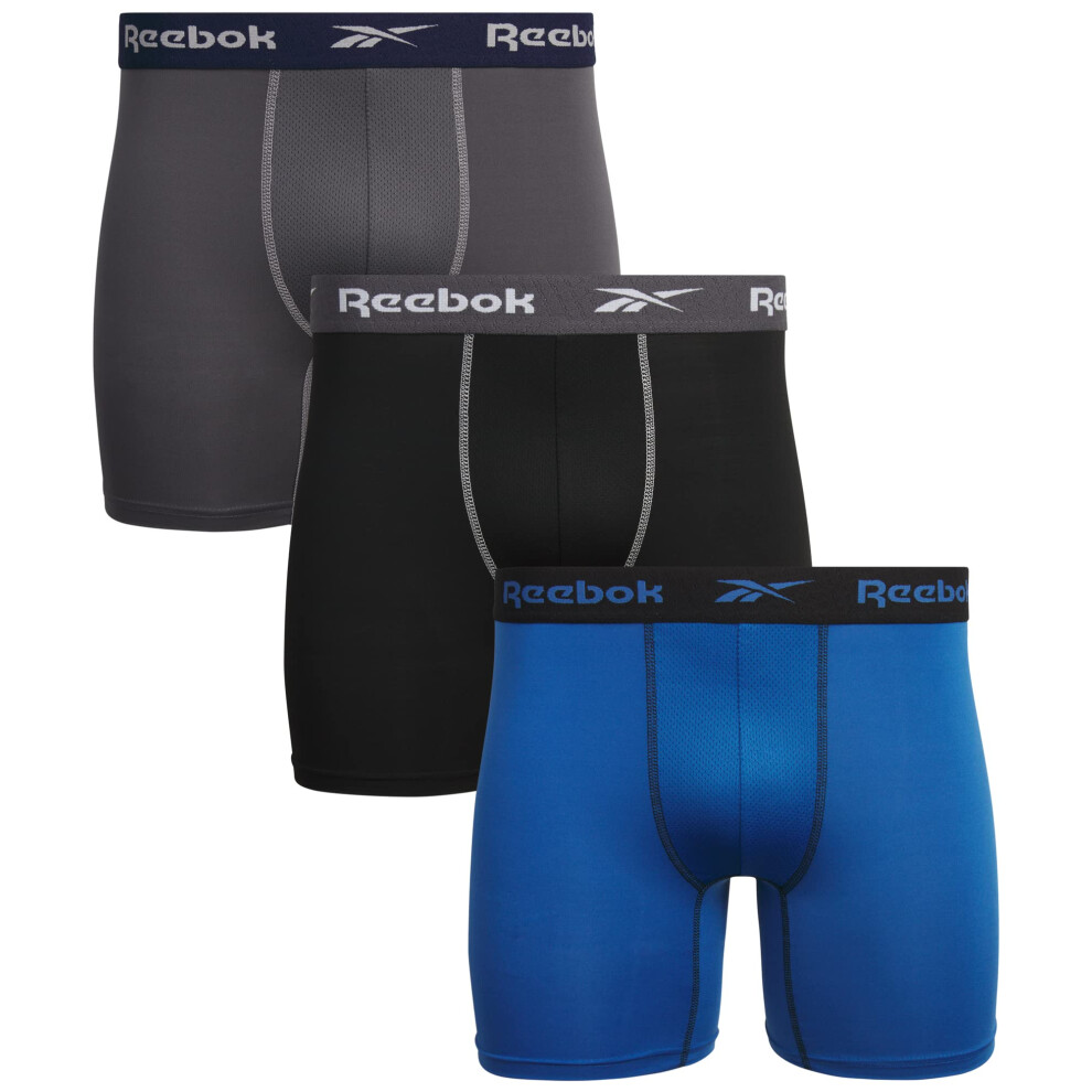 Reebok Men's Underwear - Performance Boxer Briefs (3 Pack)  Size Mediu