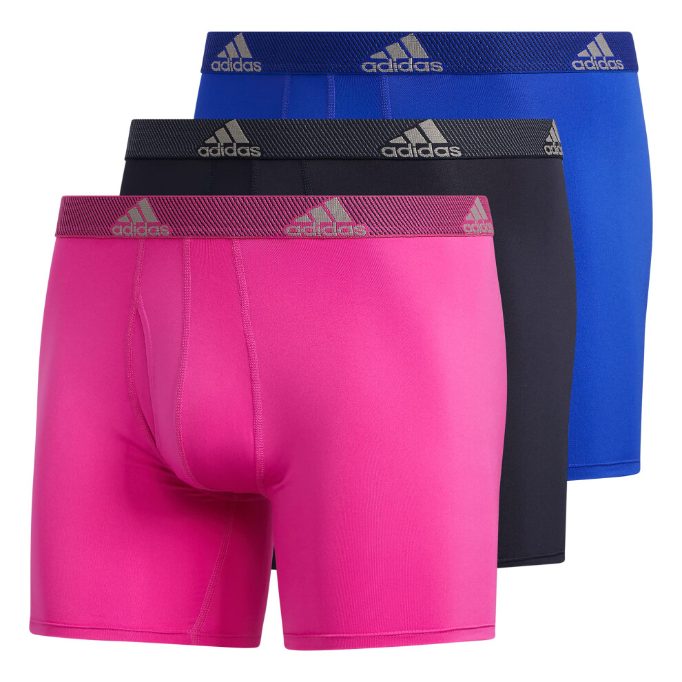 adidas Men's Performance Boxer Brief Underwear (3-Pack)  Lucid Fuchsia