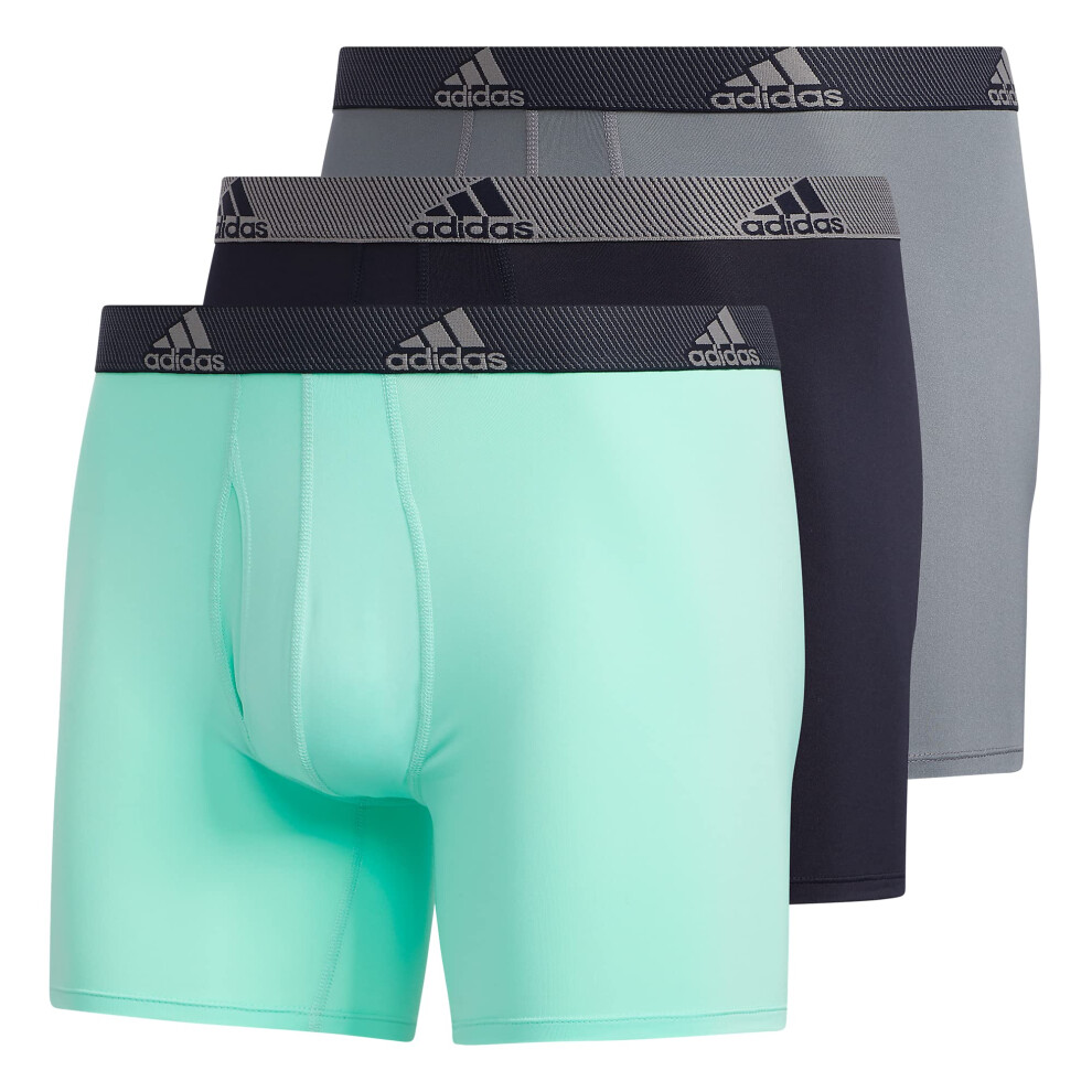 adidas Men's Performance Boxer Brief Underwear (3-Pack)  Pulse Mint Gr