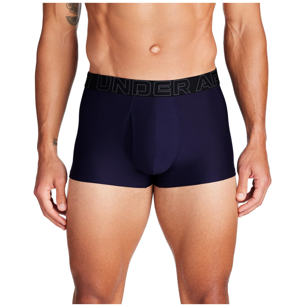 Under Armour Performance Tech Boxerjock 3in Single Pack  Midnight Navy