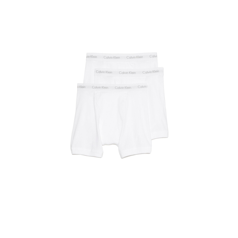 Calvin Klein Men's Underwear Cotton Classics 3 Pack Boxer Briefs  Whit