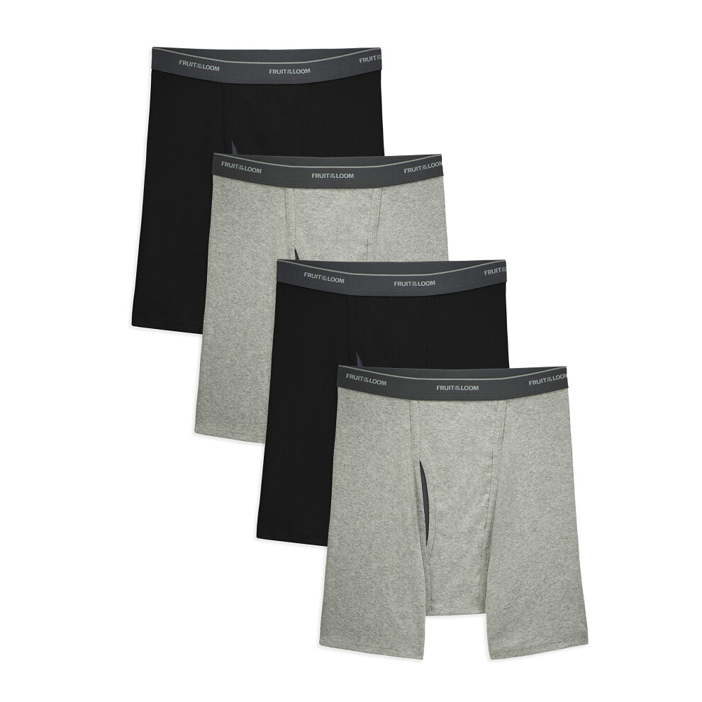 Fruit of the Loom Men's CoolZone Boxer Briefs  black/Gray  XXX-Large