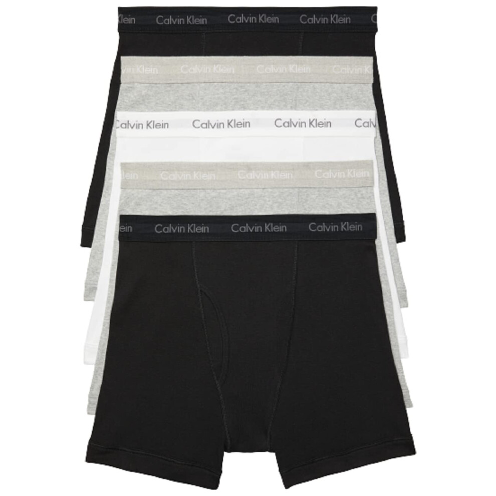 Calvin Klein Men's Cotton Classics 5-Pack Boxer Brief  Large