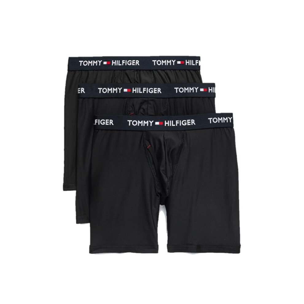 Tommy Hilfiger mens Everyday Micro Multipack Boxer Briefs  Black (3 Pa