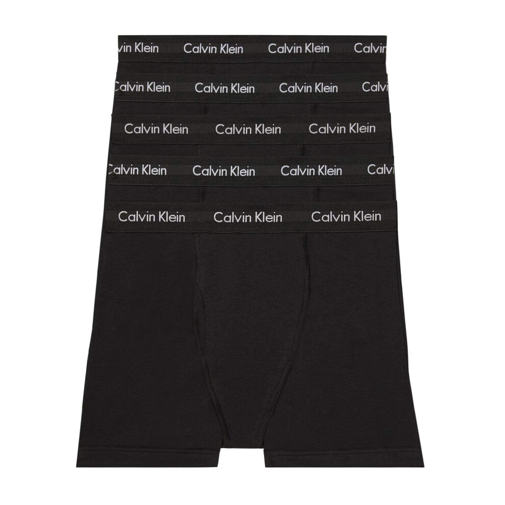 Calvin Klein Men's Cotton Stretch 5-Pack Boxer Brief  5 Black  M