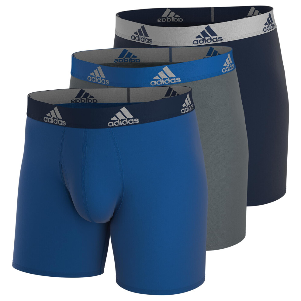 adidas Men's Performance Boxer Brief Underwear (3-Pack)  Collegiate Ro