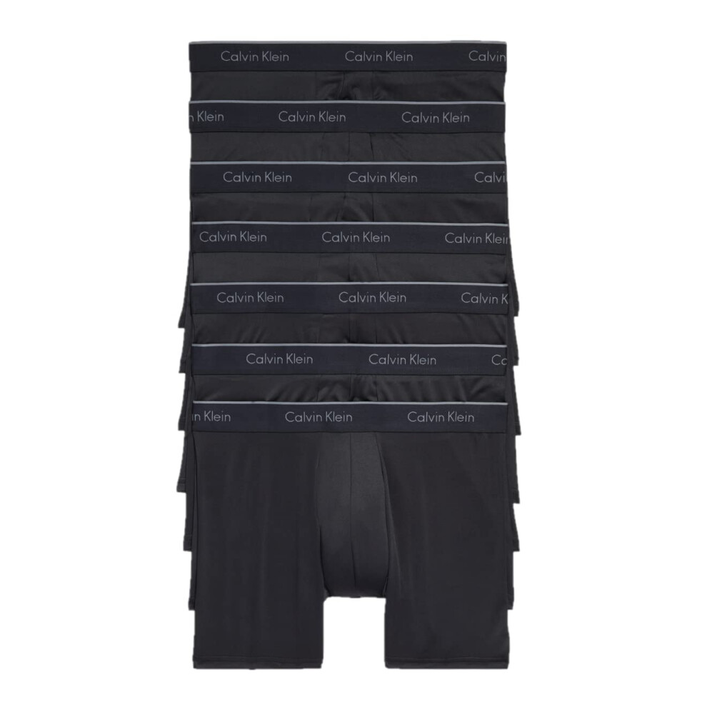 Calvin Klein Men's Micro Stretch 7-Pack Boxer Brief  7 Black  M