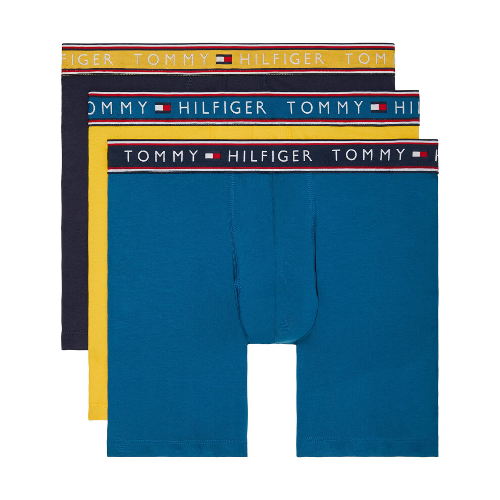 Tommy Hilfiger Men's Underwear Cotton Stretch 3 Pack Boxer Brief  Rega