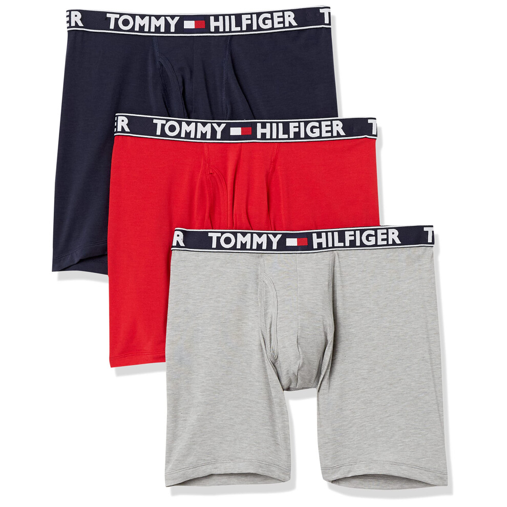 Tommy Hilfiger Men's Underwear 3 Pack Comfort 2.0 Boxer Brief  Mahogan