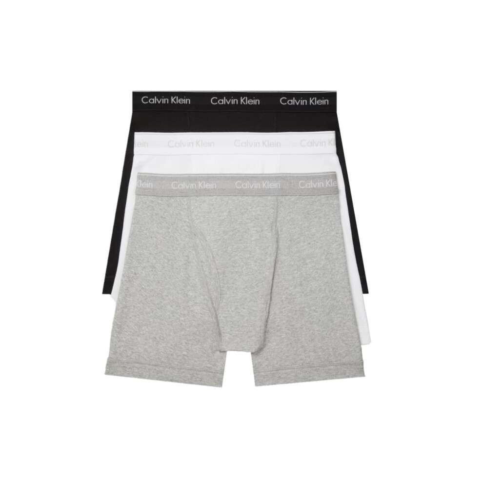 Calvin Klein Men's Cotton Classics 3-Pack Boxer Brief  Black  Grey Hea