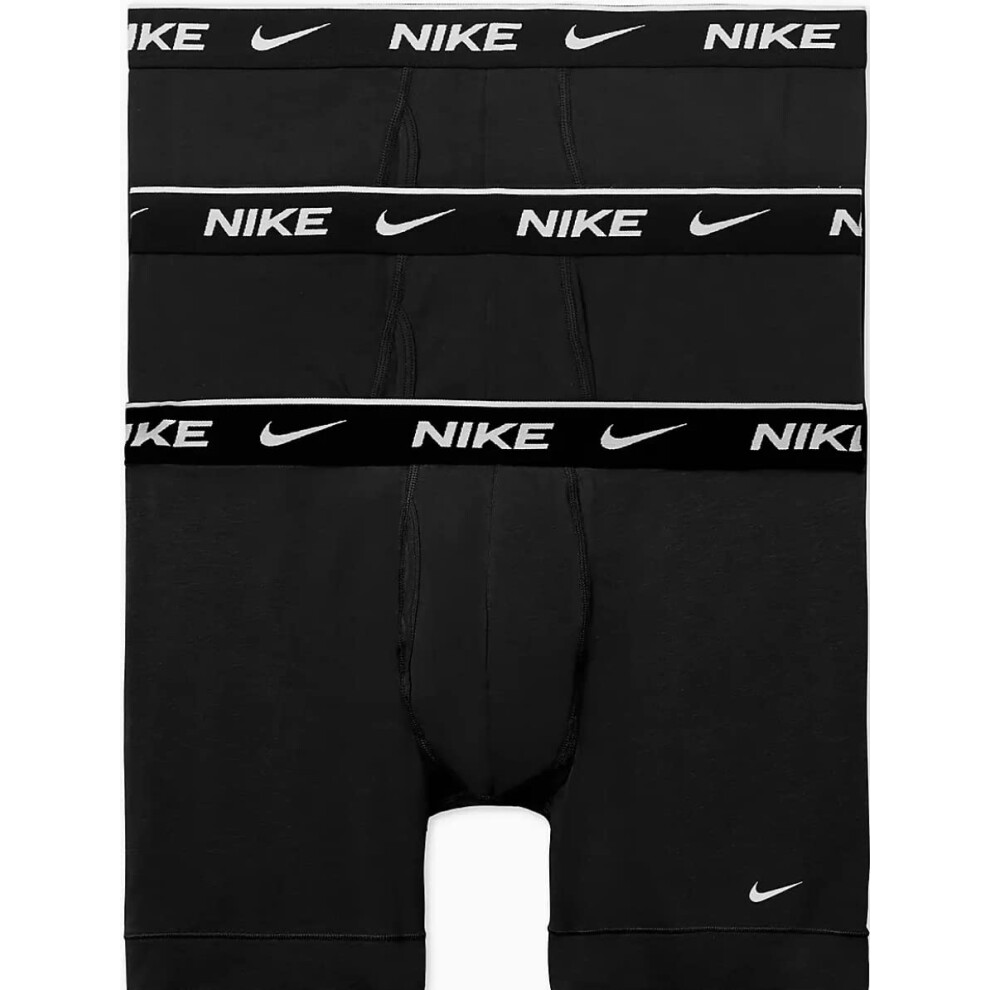 Nike Essential Cotton Stretch Boxer Brief  Dri-FIT 3Pk  Black  Large