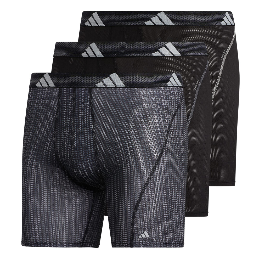 adidas Men's Sport Performance Mesh Boxer Brief Underwear (3-pack)  Pe