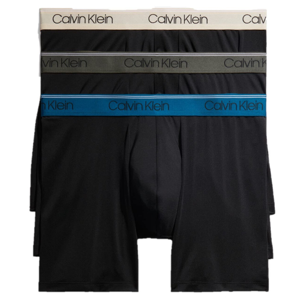 Calvin Klein Men's Micro Stretch 3-Pack Boxer Brief_Discontinued  Blac