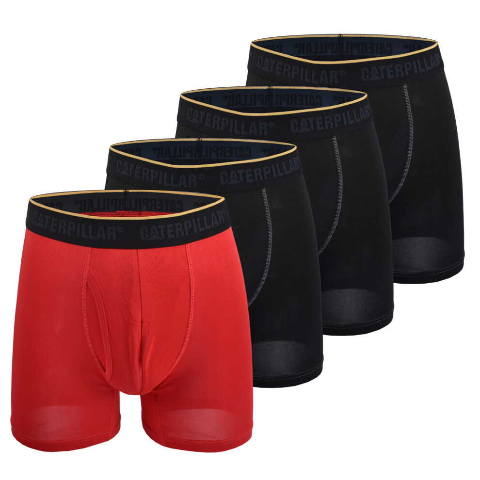 CAT Men's 4-pack Comfort Core Boxer Briefs  Red  X-Large