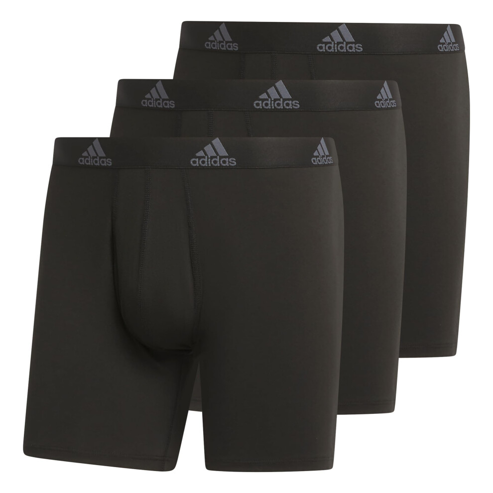 adidas Men's Performance Stretch Cotton Boxer Brief Underwear (3-Pack)