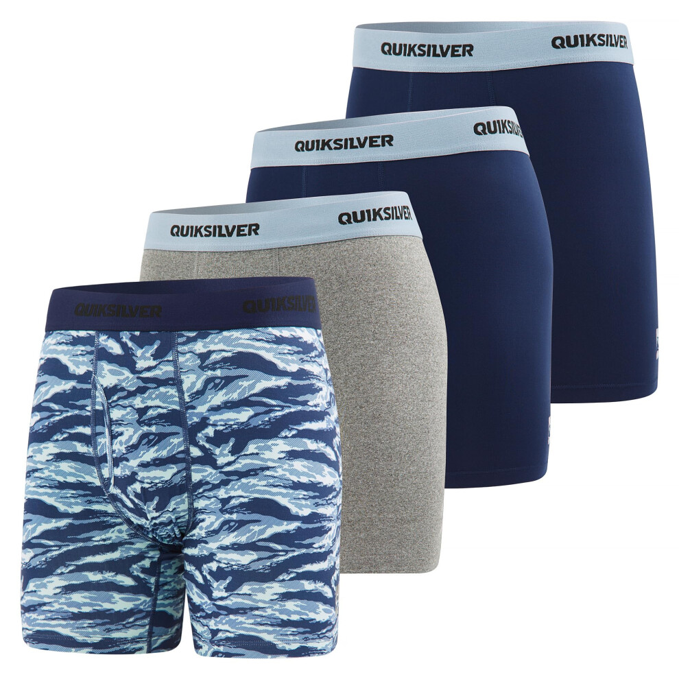 Quiksilver Mens Underwear 4 Pack Boxers for Men Performance Mens Boxer