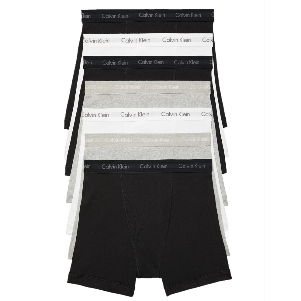 Calvin Klein Men's Cotton Classics 7-Pack Boxer Brief  3 Black  2 Grey